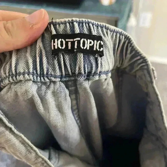 Hot topic Indigo Denim Cargo Jogger Jeans Girls Size L - Picture 11 of 15